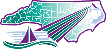 Map showing the location of Elizabeth City in North Carolina.